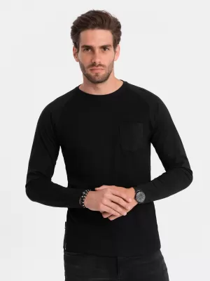 Cămaşă OMBRE OM-LSCL-0109 NEGRU