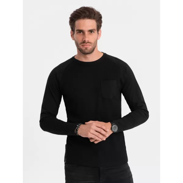  Cămaşă OMBRE OM-LSCL-0109 NEGRU 