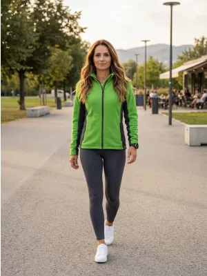 Panouri din fleece pentru femei ALTISPORT NoPrint NP/ALW825 APPLE VERDE