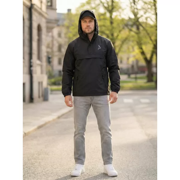  Sacou de vânt pentru bărbați peste cap ALTISPORT BYB/ALM002B3162 NEGRU 