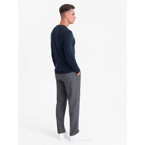  Pulover pentru bărbați OMBRE OM-SWBS-0107 ALBASTRU MARIN 