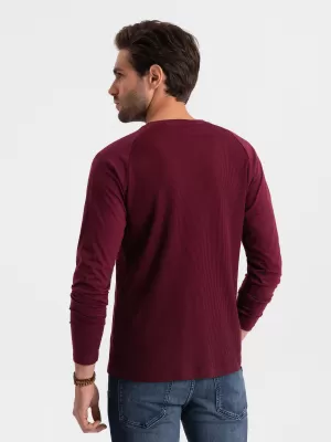 Cămaşă OMBRE OM-LSCL-0109 MARO