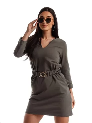 Rochie EDOTI DLR096 KAKI