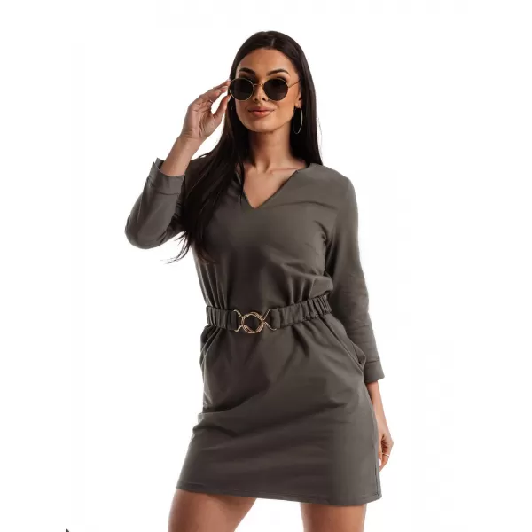  Rochie EDOTI DLR096 KAKI 