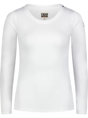 Tricou de dama din bumbac NORDBLANC SWEDEN NBFLT8144 ALB