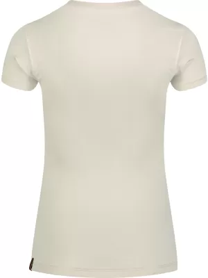 Tricou de dama din bumbac NORDBLANC AGNES NBFLT8147 ALB CREM