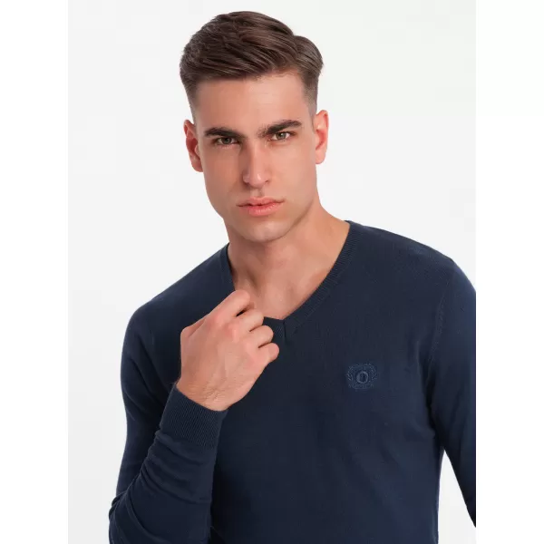  Pulover pentru bărbați OMBRE OM-SWBS-0107 ALBASTRU MARIN 