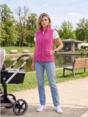 Unisex vestie fleece ALTISPORT NoPrint NP/ALU815 FUCHSIA RED