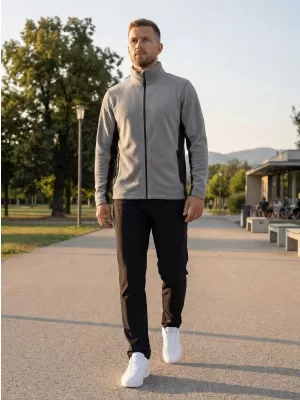Panouri din fleece pentru bărbați ALTISPORT NoPrint NP/ALM725 GRI DESCHIS