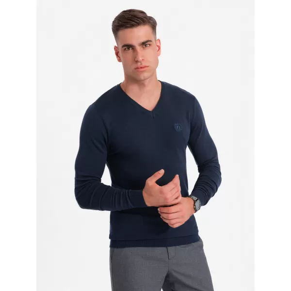  Pulover pentru bărbați OMBRE OM-SWBS-0107 ALBASTRU MARIN 