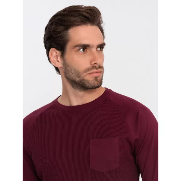  Cămaşă OMBRE OM-LSCL-0109 MARO 