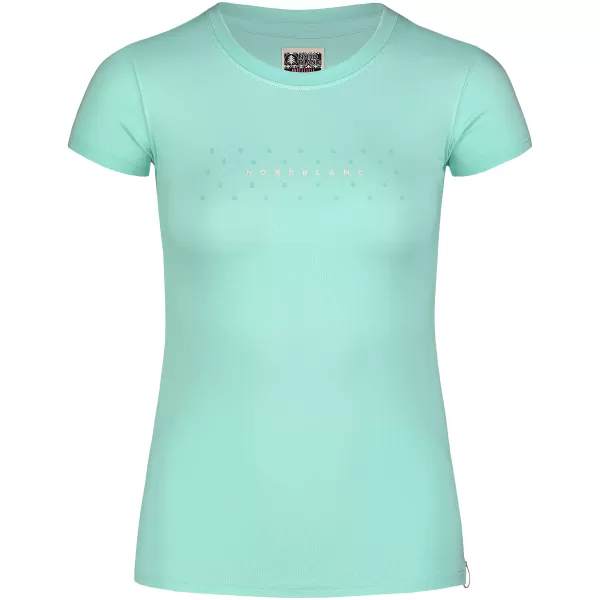  Tricou de dama din bumbac NORDBLANC STICKER NBFLT8146 VERDE DESCHIS 