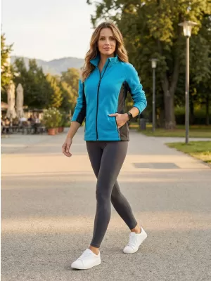 Panouri din fleece pentru femei ALTISPORT NoPrint NP/ALW825 TURCOAZ