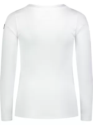 Tricou de dama din bumbac NORDBLANC SWEDEN NBFLT8144 ALB