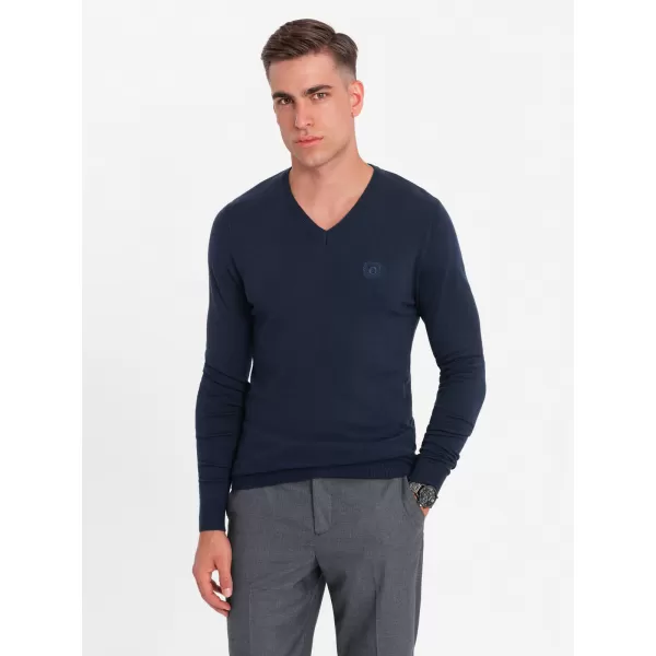  Pulover pentru bărbați OMBRE OM-SWBS-0107 ALBASTRU MARIN 