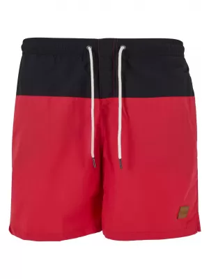 Pantaloni scurţi URBAN CLASSICS TB1026 NEGRU/ROȘU