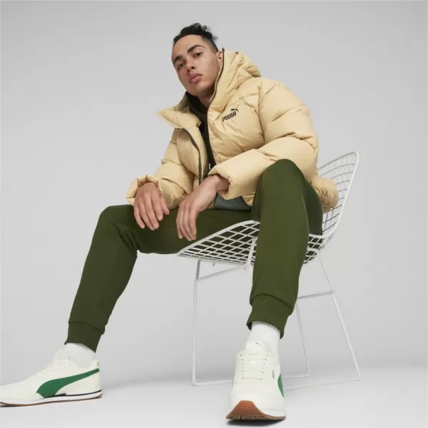  Jachetă pentru bărbați PUMA HOODED ULTRA DOWN PUFFER JACKET BEJ 