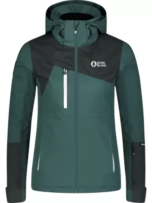 Jachetă de schi pentru femei NORDBLANC FROZEN NBWJL8125 VERDE ÎNCHIS