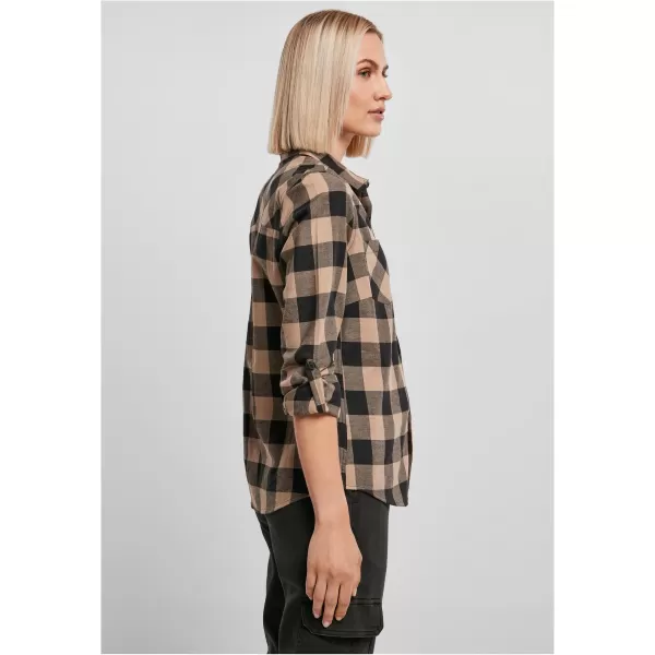  Cămaşă URBAN CLASSICS TB1280 TAUPE NEGRU/MOALE 