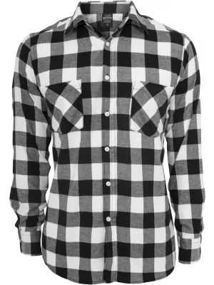 Cămaşă URBAN CLASSICS TB297 NEGRU/ALB
