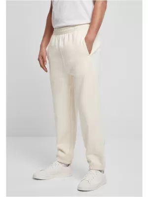 Pantaloni de trening pentru bărbați URBAN CLASSICS TB014B ALB/NISIP