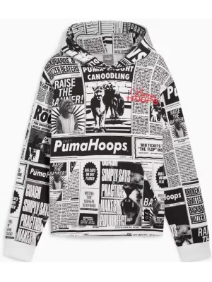 Hanorac pentru bărbați PUMA MEDIA DAY HOODIE NEGRU