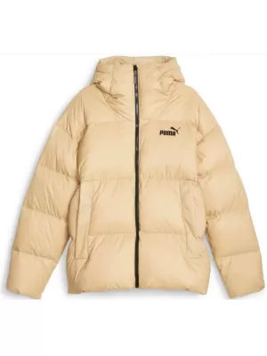 Jachetă pentru bărbați PUMA HOODED ULTRA DOWN PUFFER JACKET BEJ