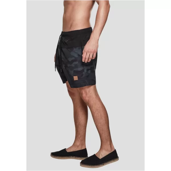 Pantaloni scurţi URBAN CLASSICS TB1026 CAMO NEGRU/ÎNTUNECAT 