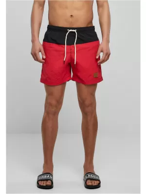 Pantaloni scurţi URBAN CLASSICS TB1026 NEGRU/ROȘU