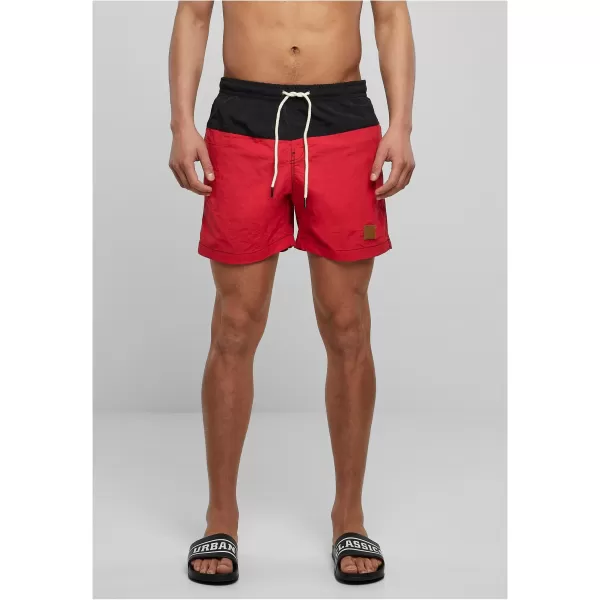  Pantaloni scurţi URBAN CLASSICS TB1026 NEGRU/ROȘU 