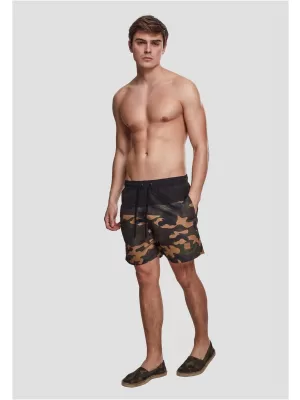 Pantaloni scurţi URBAN CLASSICS TB1026 CAMO NEGRU/LEMN