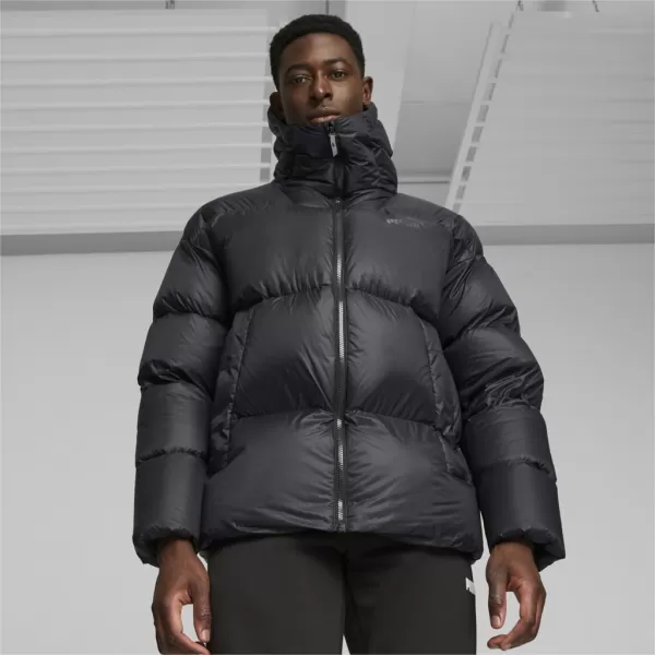  Jachetă pentru bărbați PUMA HOODED ULTRA DOWN PUFFER JACKET NEGRU 