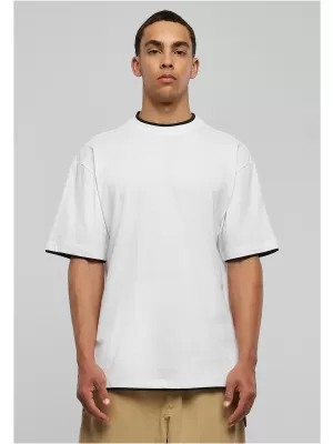 Cămaşă URBAN CLASSICS TB029A ALB/NEGRU