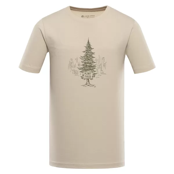  Tricou pentru bărbați din bumbac organic ALPINE PRO EKK MTSD920 ARDEI ALB 