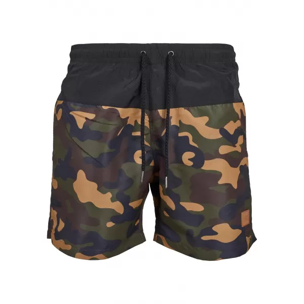  Pantaloni scurţi URBAN CLASSICS TB1026 CAMO NEGRU/LEMN 