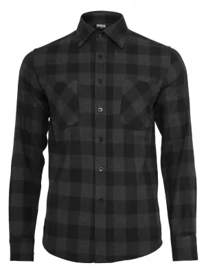 Cămaşă URBAN CLASSICS TB297 NEGRU/CĂRBUNE