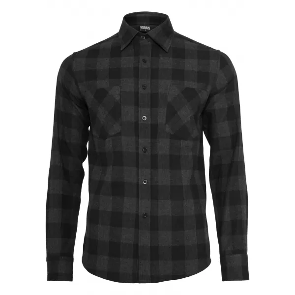  Cămaşă URBAN CLASSICS TB297 NEGRU/CĂRBUNE 