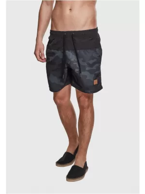 Pantaloni scurţi URBAN CLASSICS TB1026 CAMO NEGRU/ÎNTUNECAT