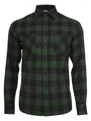 Cămaşă URBAN CLASSICS TB297 NEGRU/PĂDURE