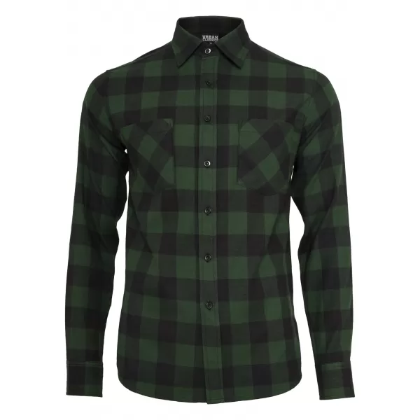  Cămaşă URBAN CLASSICS TB297 NEGRU/PĂDURE 