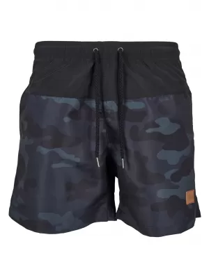 Pantaloni scurţi URBAN CLASSICS TB1026 CAMO NEGRU/ÎNTUNECAT