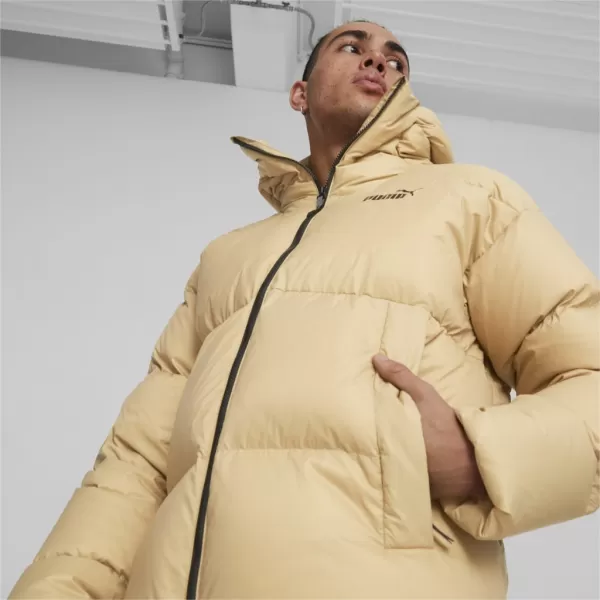  Jachetă pentru bărbați PUMA HOODED ULTRA DOWN PUFFER JACKET BEJ 