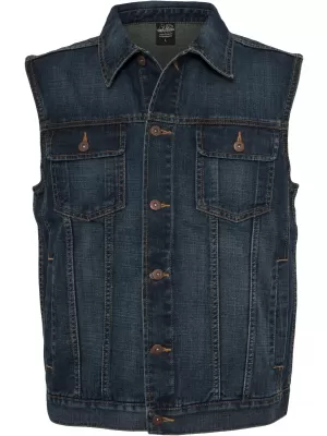 Vestă URBAN CLASSICS TB514 DENIM ALBASTRU