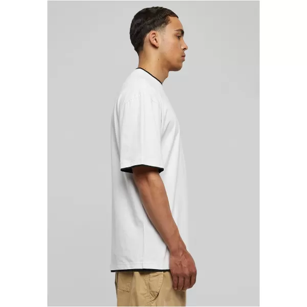  Cămaşă URBAN CLASSICS TB029A ALB/NEGRU 