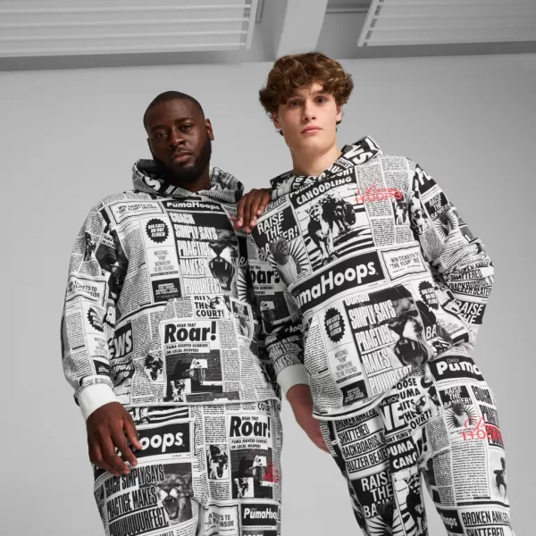  Hanorac pentru bărbați PUMA MEDIA DAY HOODIE NEGRU 