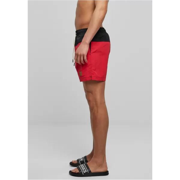  Pantaloni scurţi URBAN CLASSICS TB1026 NEGRU/ROȘU 