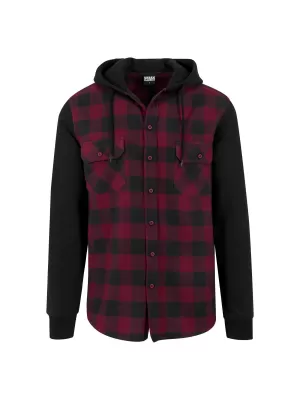 Cămaşă URBAN CLASSICS TB513 NEGRU/BURGUNDIA/NEGRU