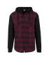 Cămaşă URBAN CLASSICS TB513 NEGRU/BURGUNDIA/NEGRU
