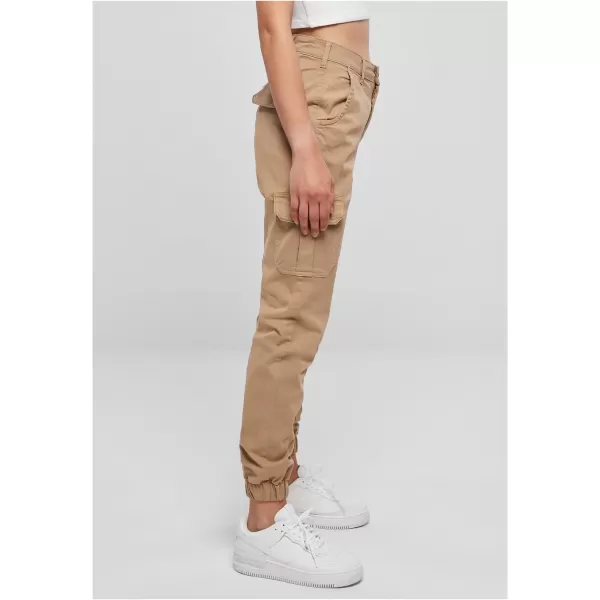  Pantalonii pentru doamne URBAN CLASSICS TB3048 UNIUNE BEIGE 