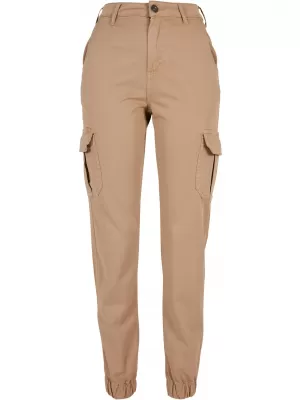 Pantalonii pentru doamne URBAN CLASSICS TB3048 UNIUNE BEIGE